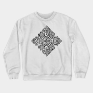 Four Birds, Four Dogs Celtic Design Crewneck Sweatshirt